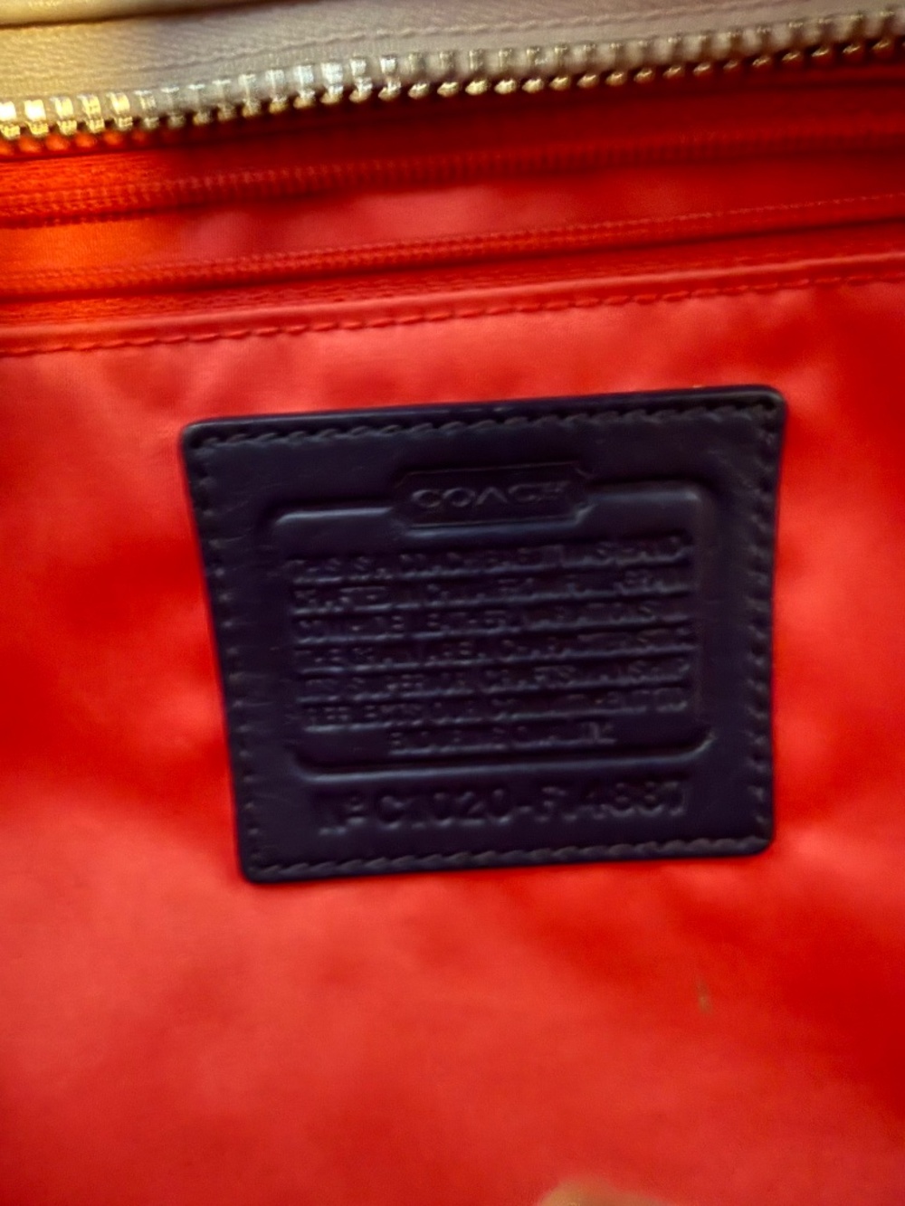 Coach purse Laura Kisslock blue and ivory - Picture 4 of 4